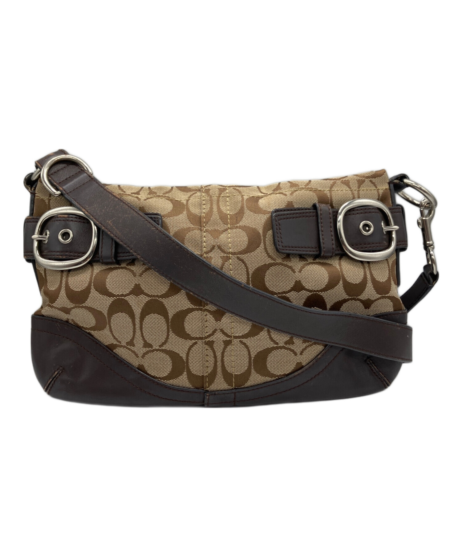 中古・古着通販】COACH (コーチ) ショルダーバッグ ベージュ×ブラウン 