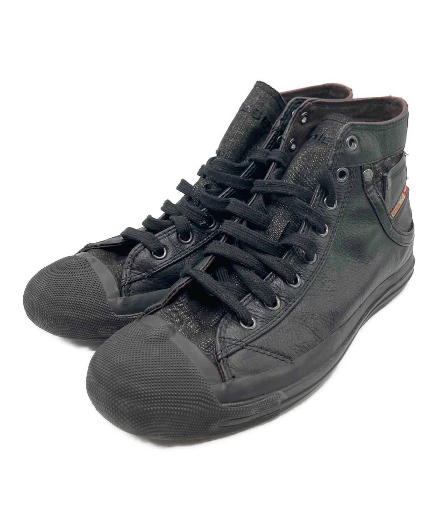 中古・古着通販】DIESEL (ディーゼル) ハイカットスニーカー ブラック