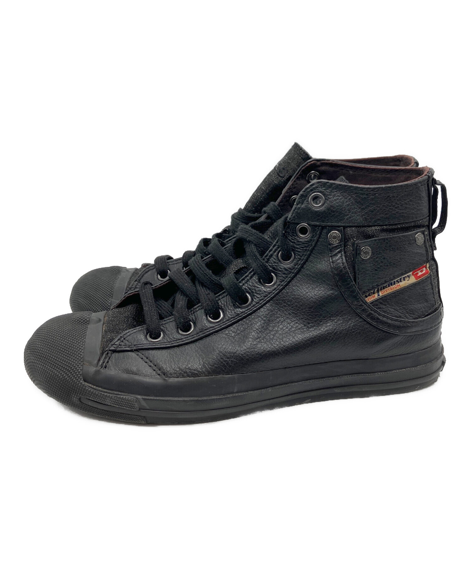 中古・古着通販】DIESEL (ディーゼル) ハイカットスニーカー ブラック