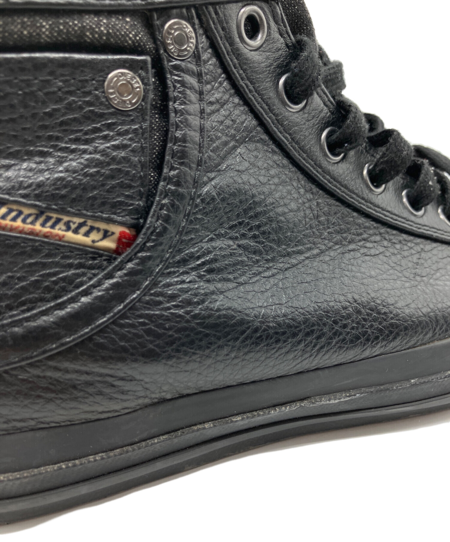 中古・古着通販】DIESEL (ディーゼル) ハイカットスニーカー ブラック