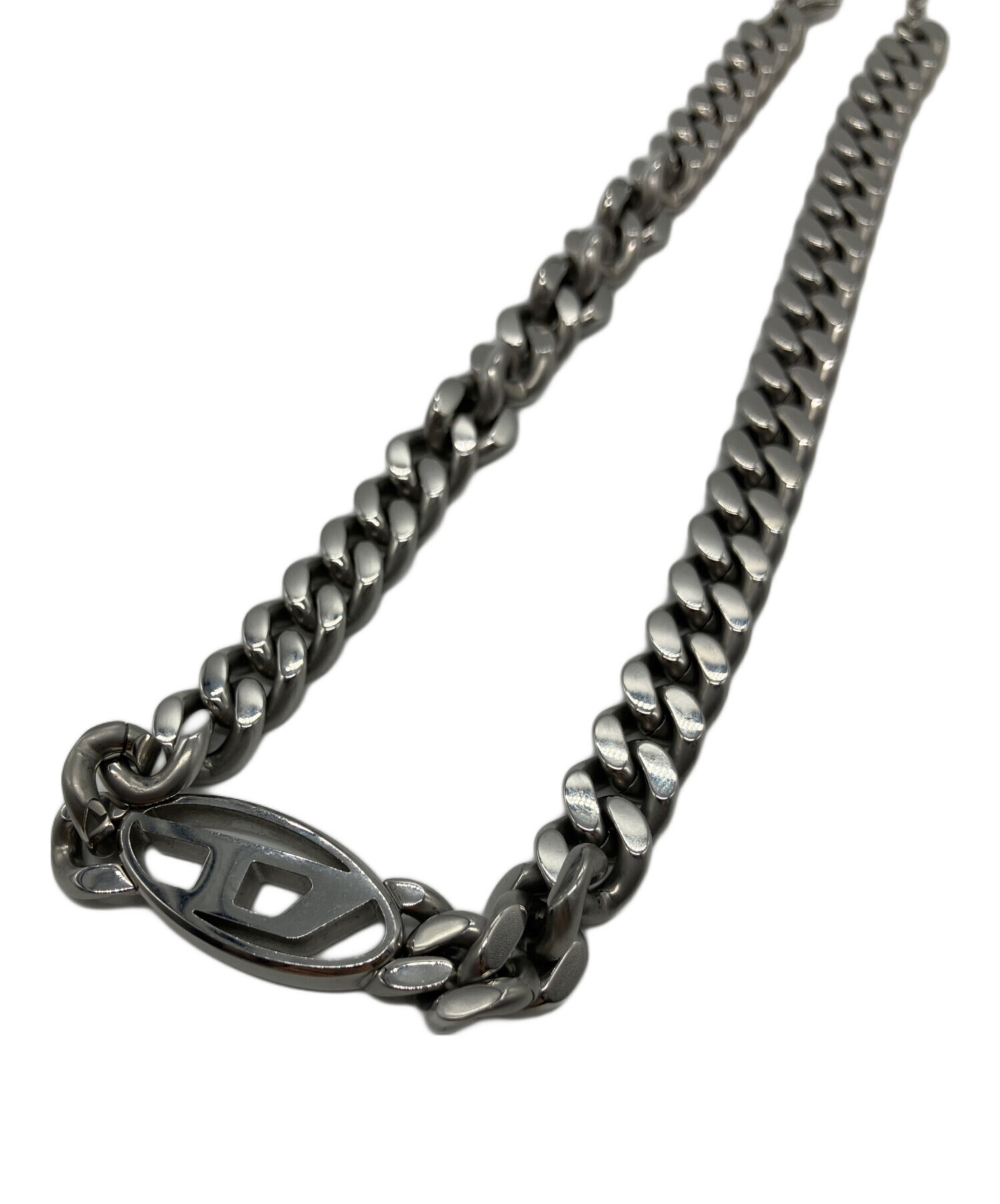 古*い様 DIESEL シルバー チェーンネックレス 中古・古着通販】DIESEL (ディーゼル) チェーンネックレス シルバー