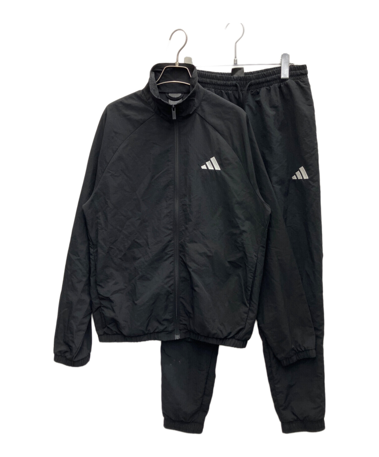 adidas Originals ジャージ ブラック×ブラック 中古・古着通販】adidas (アディダス) ジャージセット ブラック サイズ