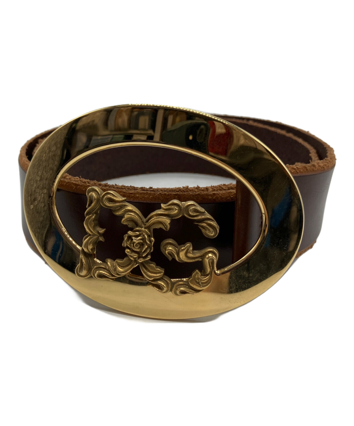 未使用品 タグ付きDolce & Gabbana ブラウン レザーベルト90cm 中古・古着通販】DOLCE & GABBANA (ドルチェ＆ガッバーナ) ベルト