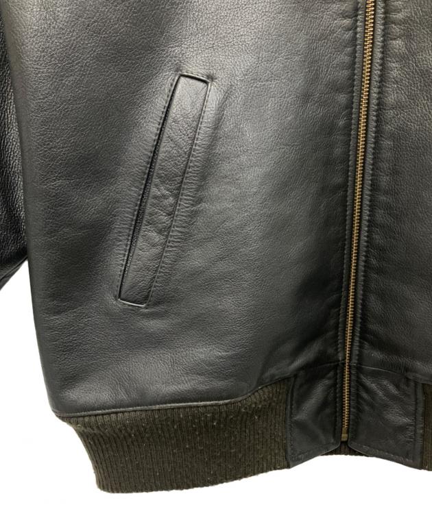 中古・古着通販】GAP (ギャップ) レザージャケット ブラック サイズ