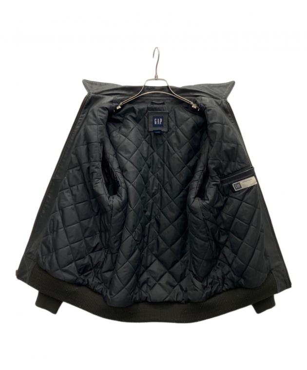 中古・古着通販】GAP (ギャップ) レザージャケット ブラック サイズ