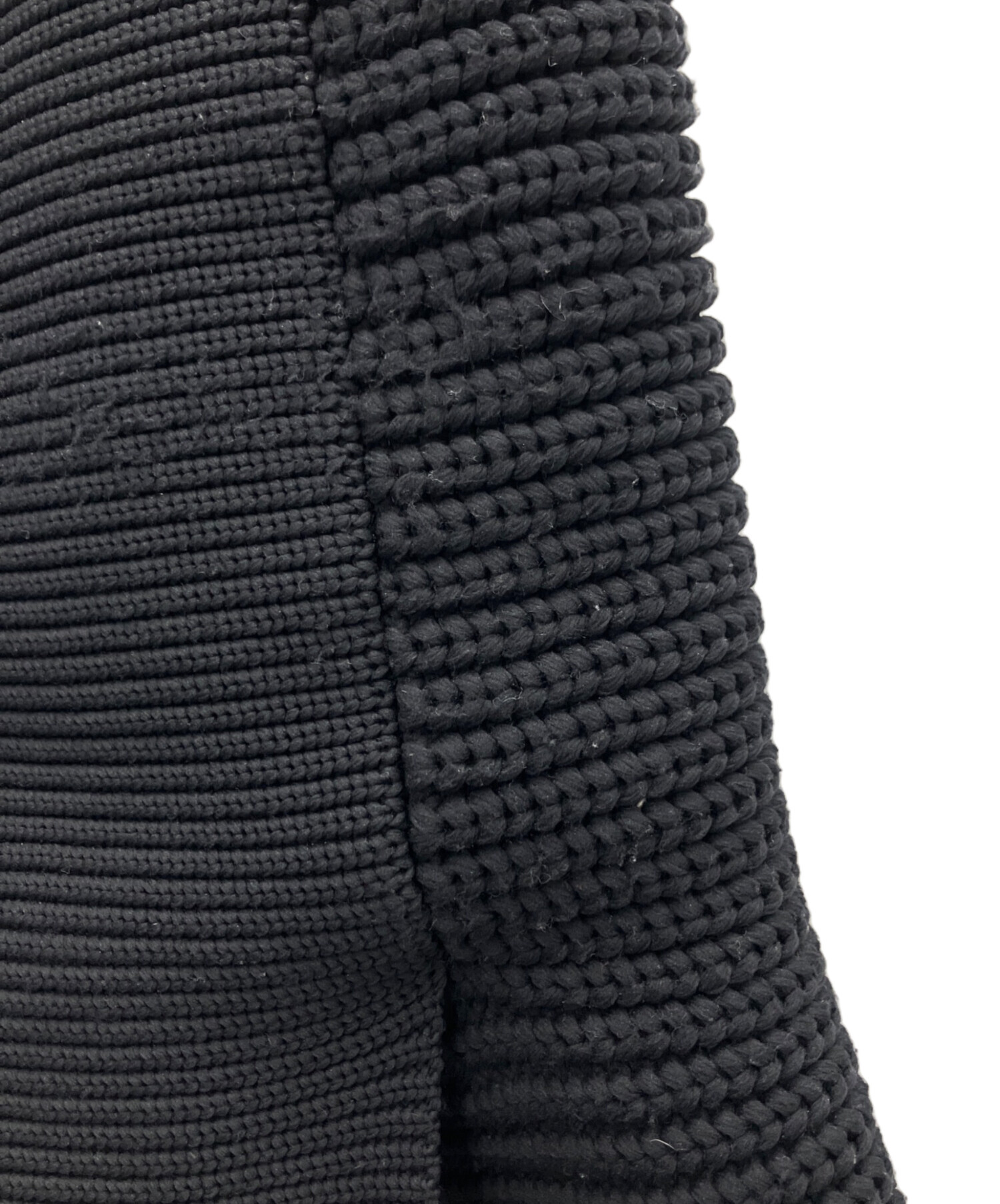 中古・古着通販】sacai (サカイ) ニットスカート ブラック サイズ