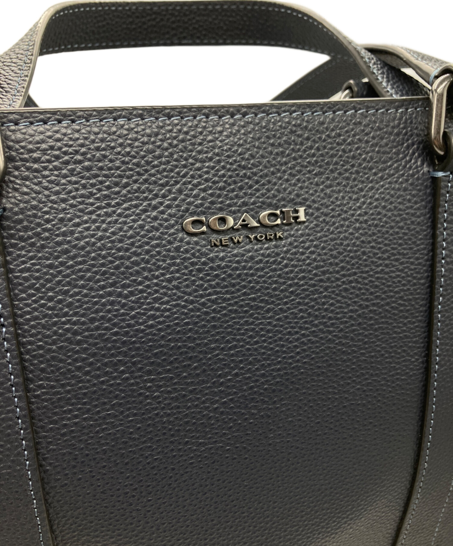 中古・古着通販】COACH (コーチ) ダブルハンドル トート ネイビー