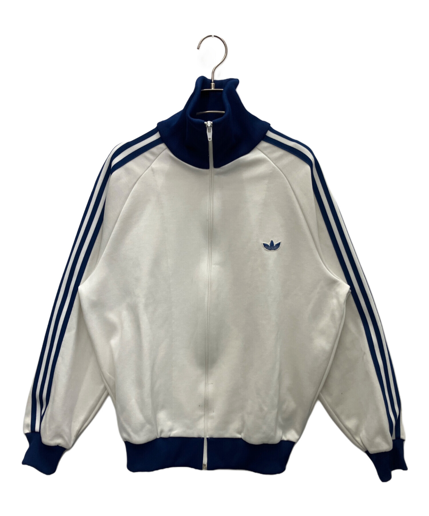 adidas トラックジャケット ホワイト/ブルー 中古・古着通販】adidas (アディダス) トラックジャケット ブルー