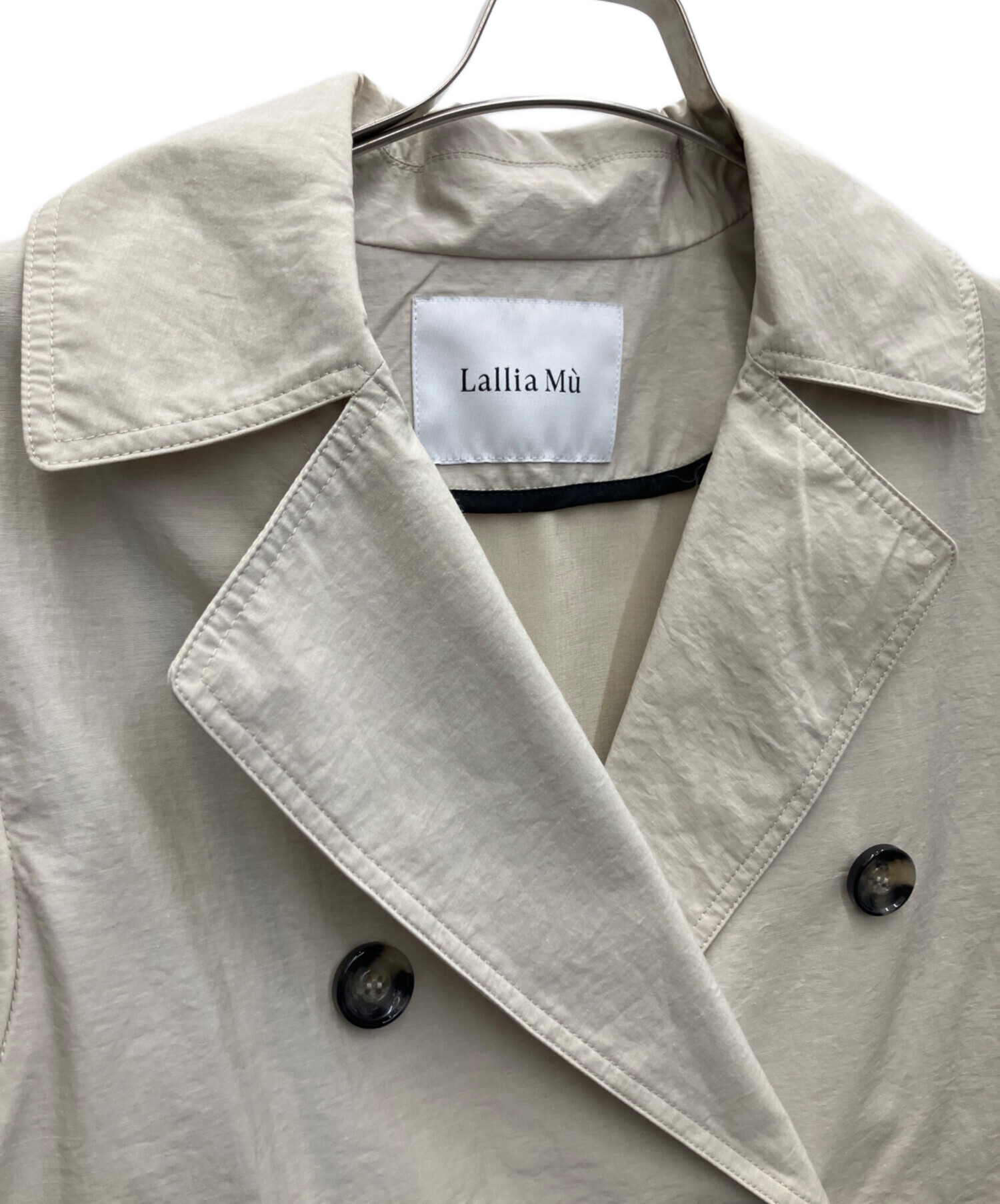 中古・古着通販】Lallia Mu (ラリア ムー) トレンチコート アイボリー