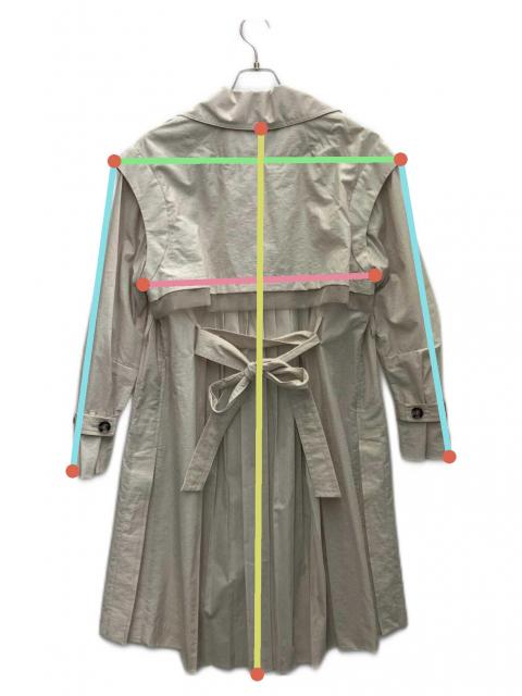 Lallia Mu トレンチコート 38 ラベンダー むらさき 紫 中古・古着通販】Lallia Mu (ラリア ムー) トレンチコート アイボリー