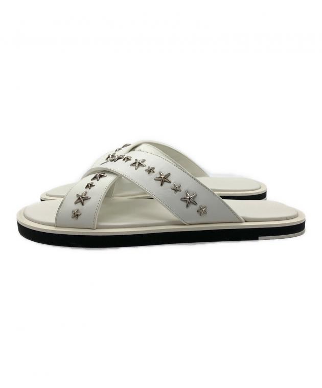 JIMMY CHOO クロスストラップサンダル　美品 中古・古着通販】JIMMY CHOO (ジミーチュウ) クロスストラップサンダル