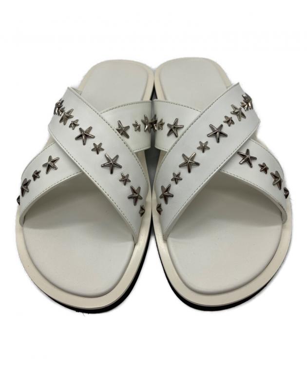 JIMMY CHOO クロスストラップサンダル　美品 中古・古着通販】JIMMY CHOO (ジミーチュウ) クロスストラップサンダル