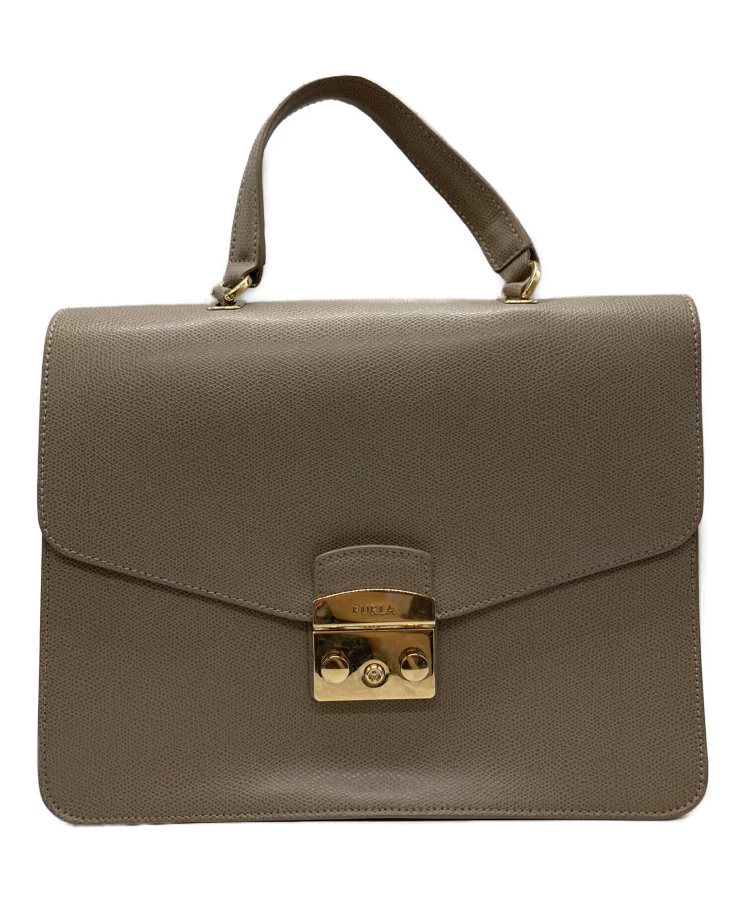 中古・古着通販】FURLA (フルラ) ハンドバッグ ベージュ｜ブランド 