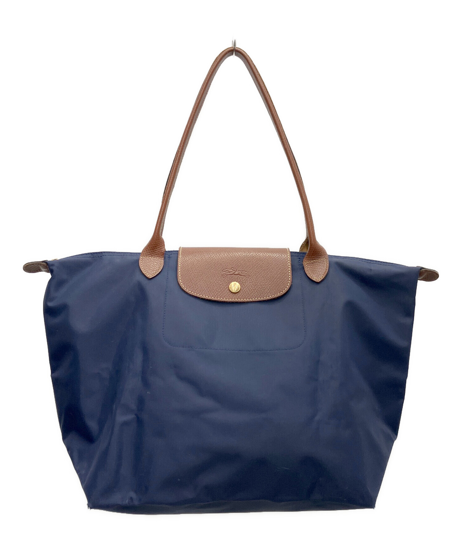 未使用Longchamp 煙灰ブルー ネイビー系 軽量2WAYトートバッグ M 中古・古着通販】LONGCHAMP (ロンシャン) トートバッグ ネイビー