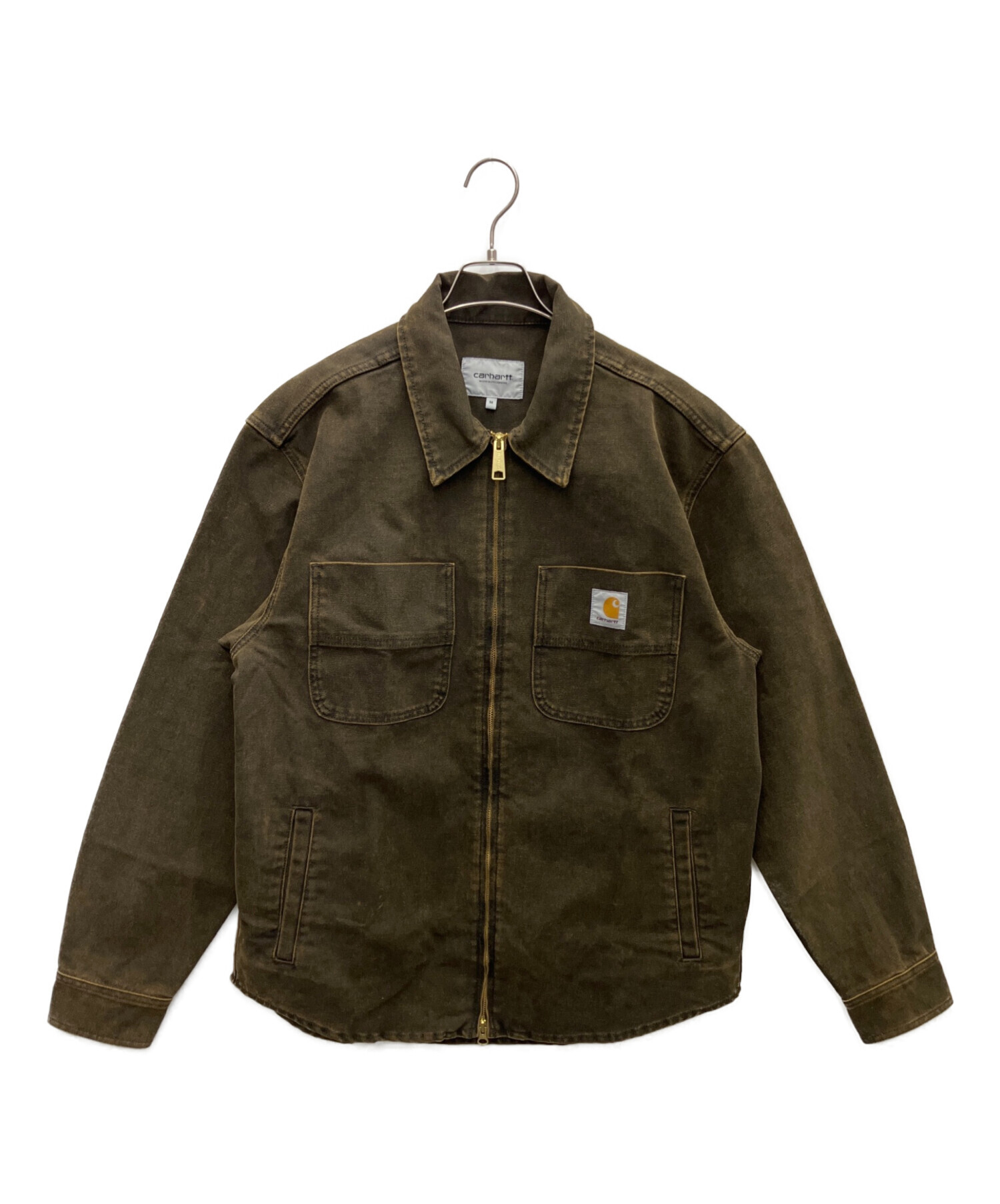 渋いフェード感！カーハート クイックダック ジャケット 深緑 L 2015年製 中古・古着通販】CarHartt (カーハート) ダックジャケット ブラウン