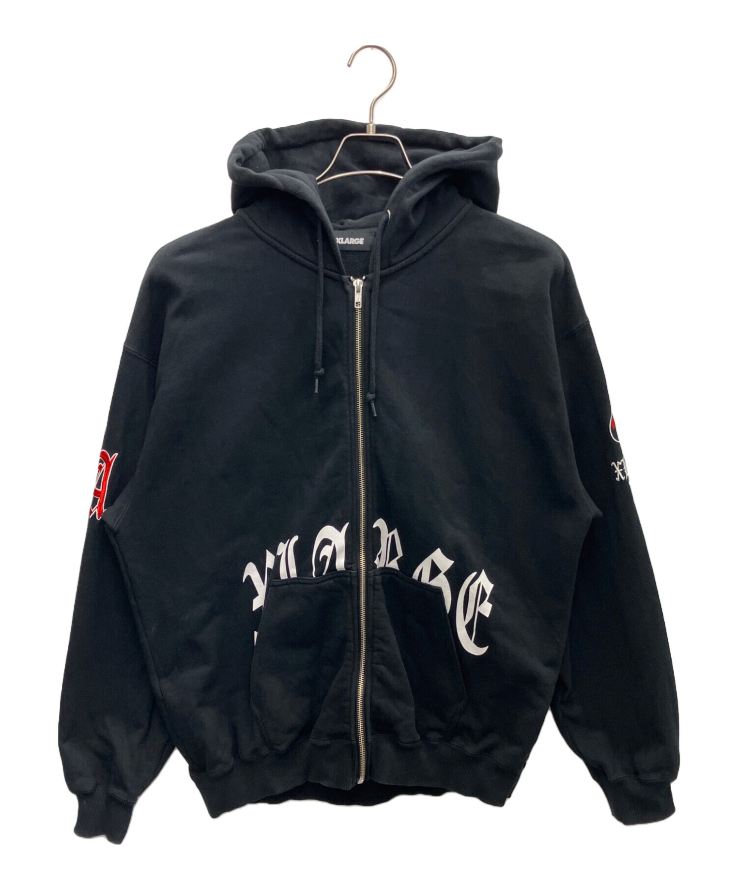 中古・古着通販】X-LARGE (エクストララージ) ジップパーカー ブラック
