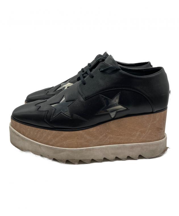 ステラマッカートニー　ブラック レザー 厚底 スニーカー39.5 中古・古着通販】STELLA McCARTNEY (ステラマッカートニー) 厚底