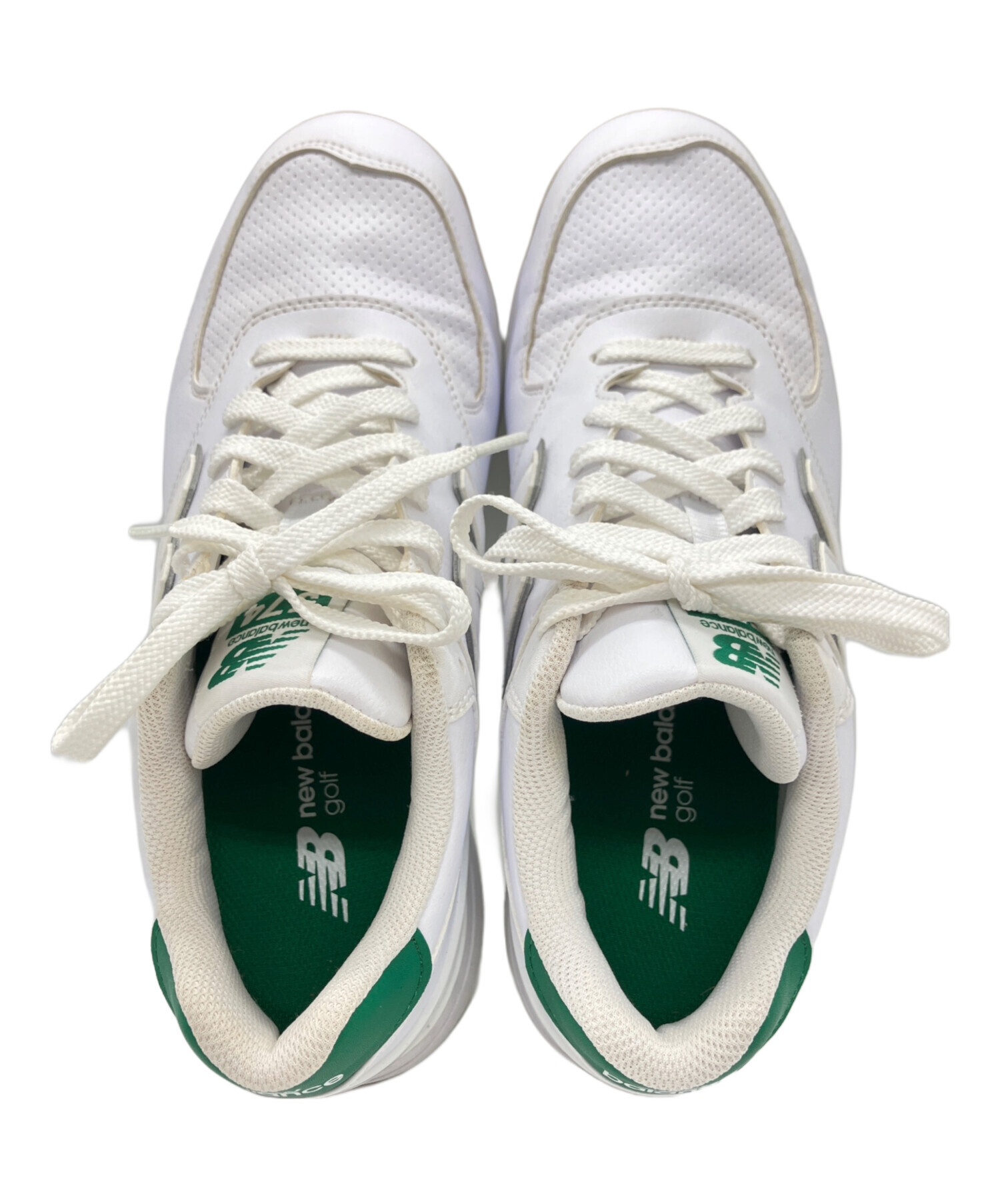 New Balance ゴルフシューズ ホワイト/グリーン 中古・古着通販】NEW BALANCE (ニューバランス) ゴルフシューズ