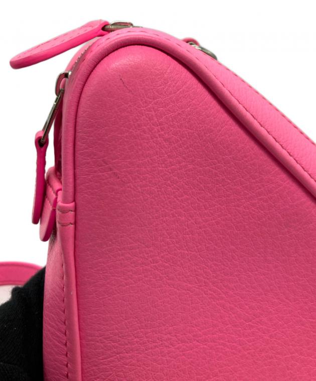 BALENCIAGA バレンシアガ　トライアルグルバッグ　ポーチ　ピンク 中古・古着通販】BALENCIAGA (バレンシアガ) トライアングル