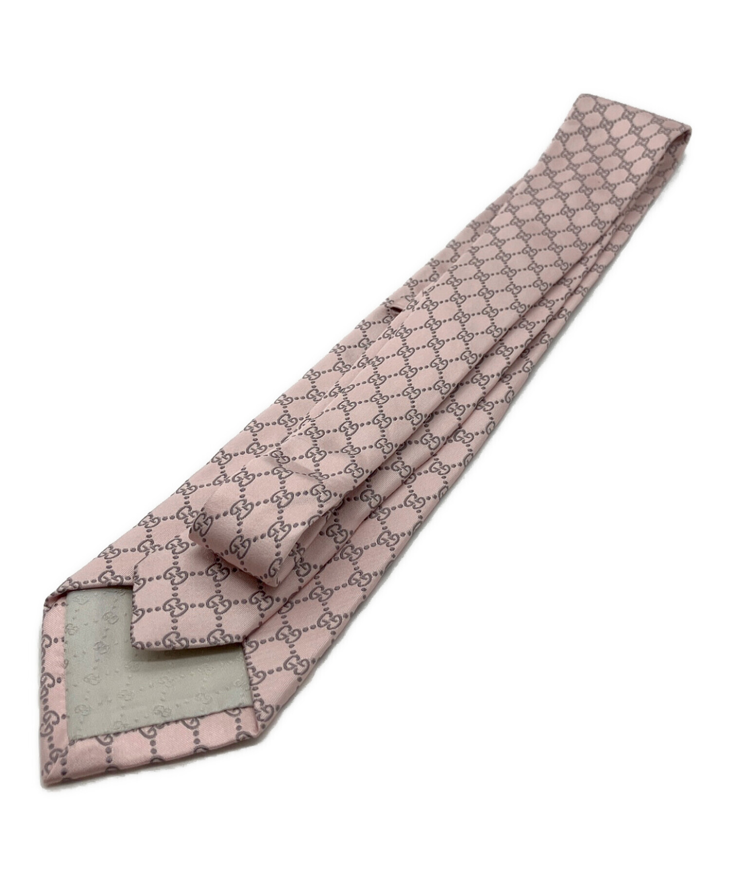 中古・古着通販】GUCCI (グッチ) ネクタイ ピンク×シルバー サイズ