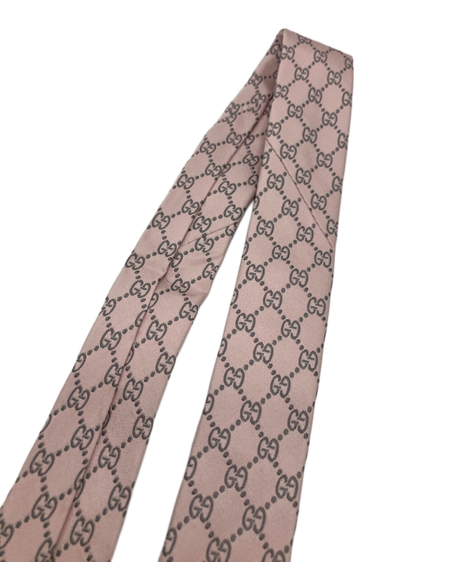 中古・古着通販】GUCCI (グッチ) ネクタイ ピンク×シルバー サイズ