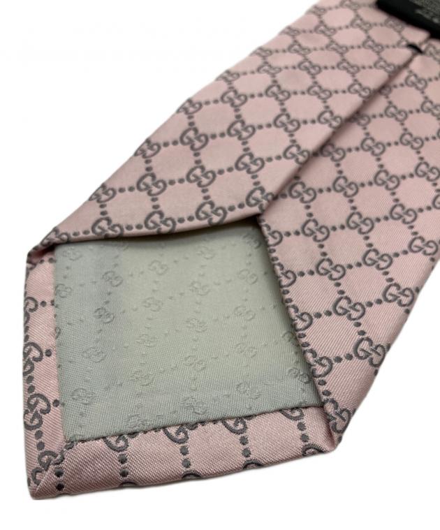 中古・古着通販】GUCCI (グッチ) ネクタイ ピンク×シルバー サイズ