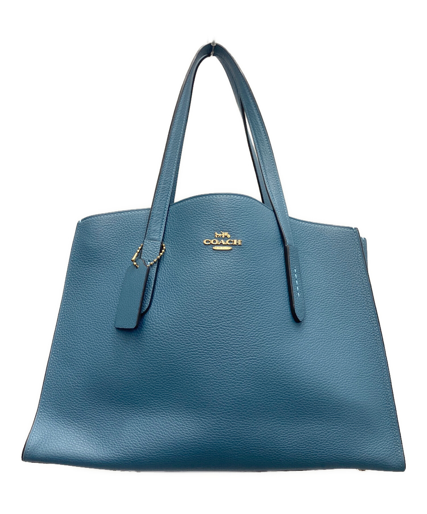 COACH 2way トートバッグ ブルー 中古・古着通販】COACH (コーチ) トートバッグ ブルー｜ブランド・古着