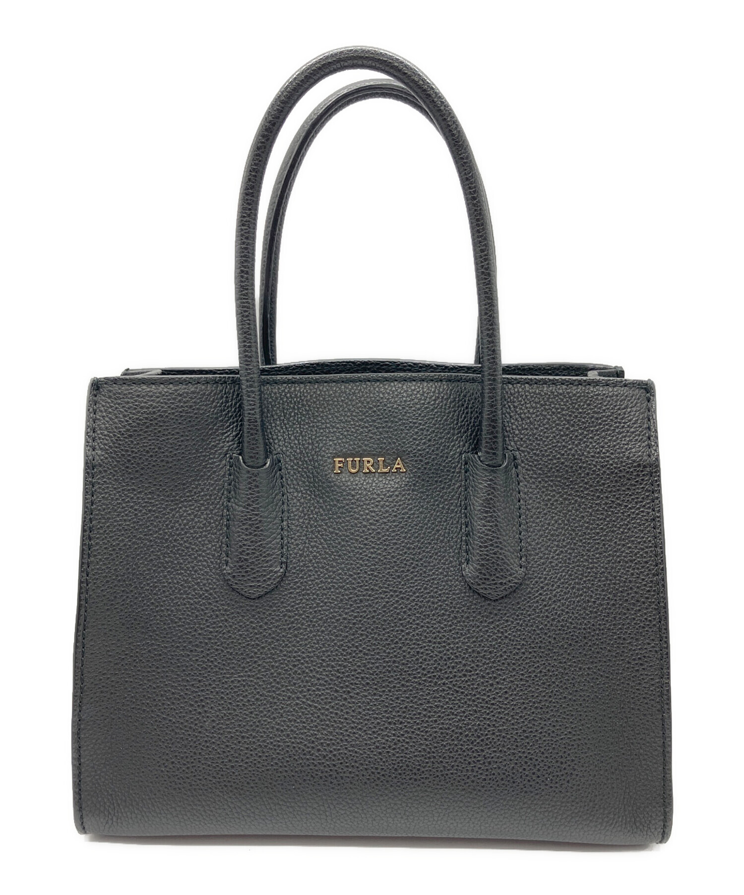 中古・古着通販】FURLA (フルラ) ハンドバッグ ブラック サイズ