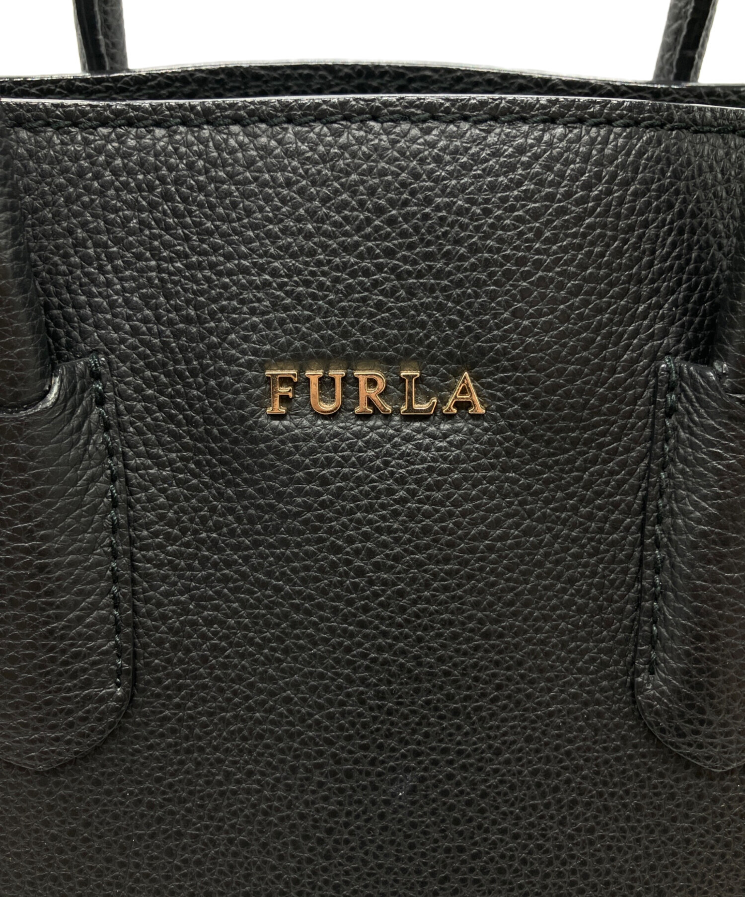 中古・古着通販】FURLA (フルラ) ハンドバッグ ブラック サイズ