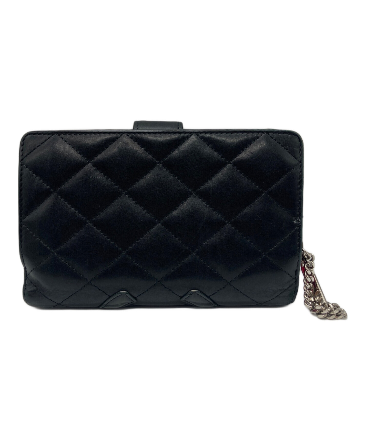 中古・古着通販】CHANEL (シャネル) 2つ折り財布 ブラック｜ブランド