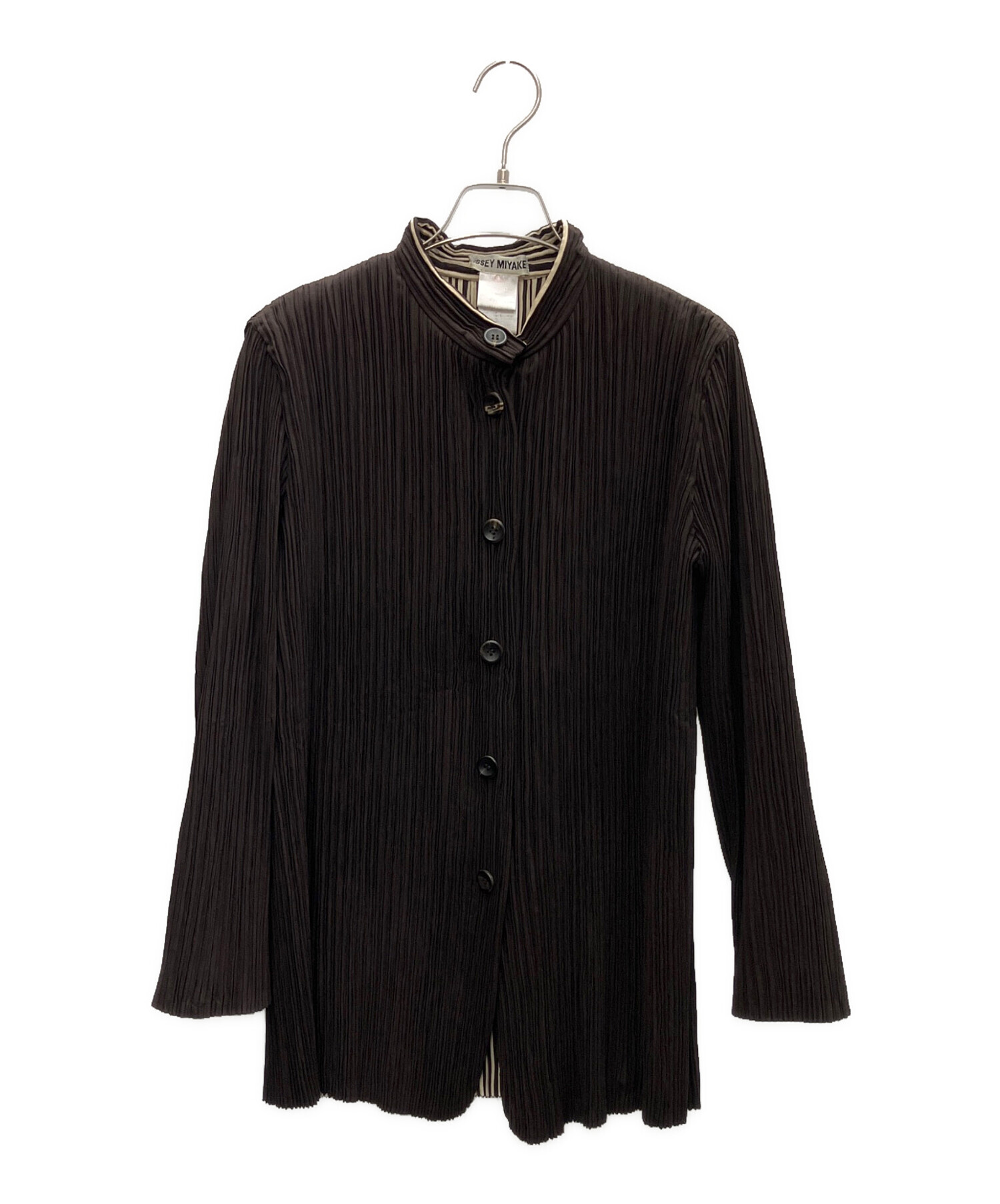 中古・古着通販】ISSEY MIYAKE (イッセイミヤケ) 長袖シャツ ブラック