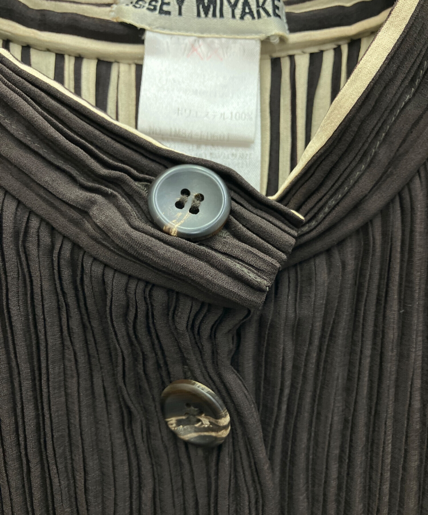中古・古着通販】ISSEY MIYAKE (イッセイミヤケ) 長袖シャツ ブラック