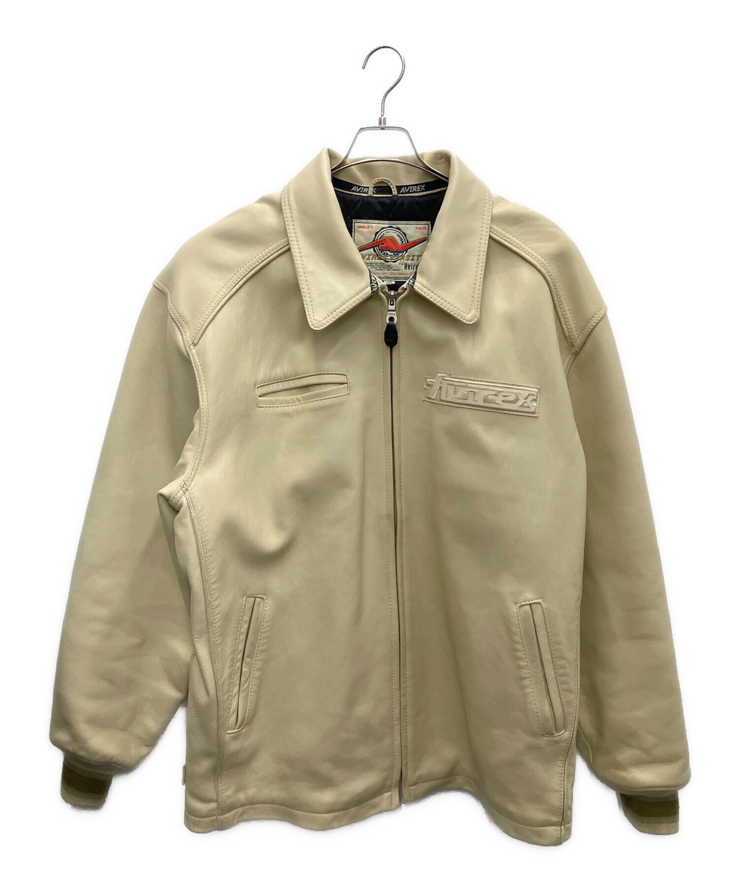 美品 2XL AVIREX ラムレザー ヴァーシティジャケット ライダース 中古・古着通販】AVIREX VARSITY (アヴィレックスバーシティ