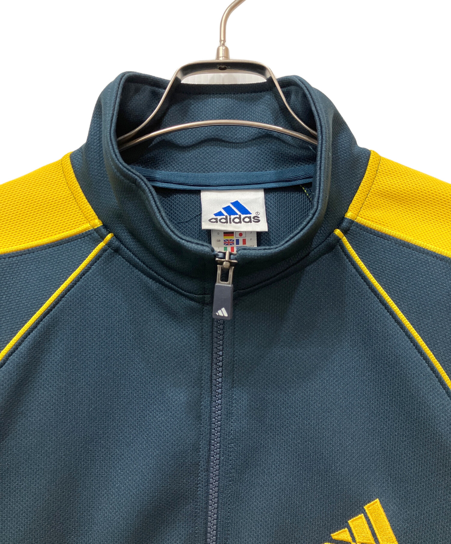  トラックジャケット XL ネイビー/イエロー 中古・古着通販】adidas (アディダス) トラックジャケット ネイビー