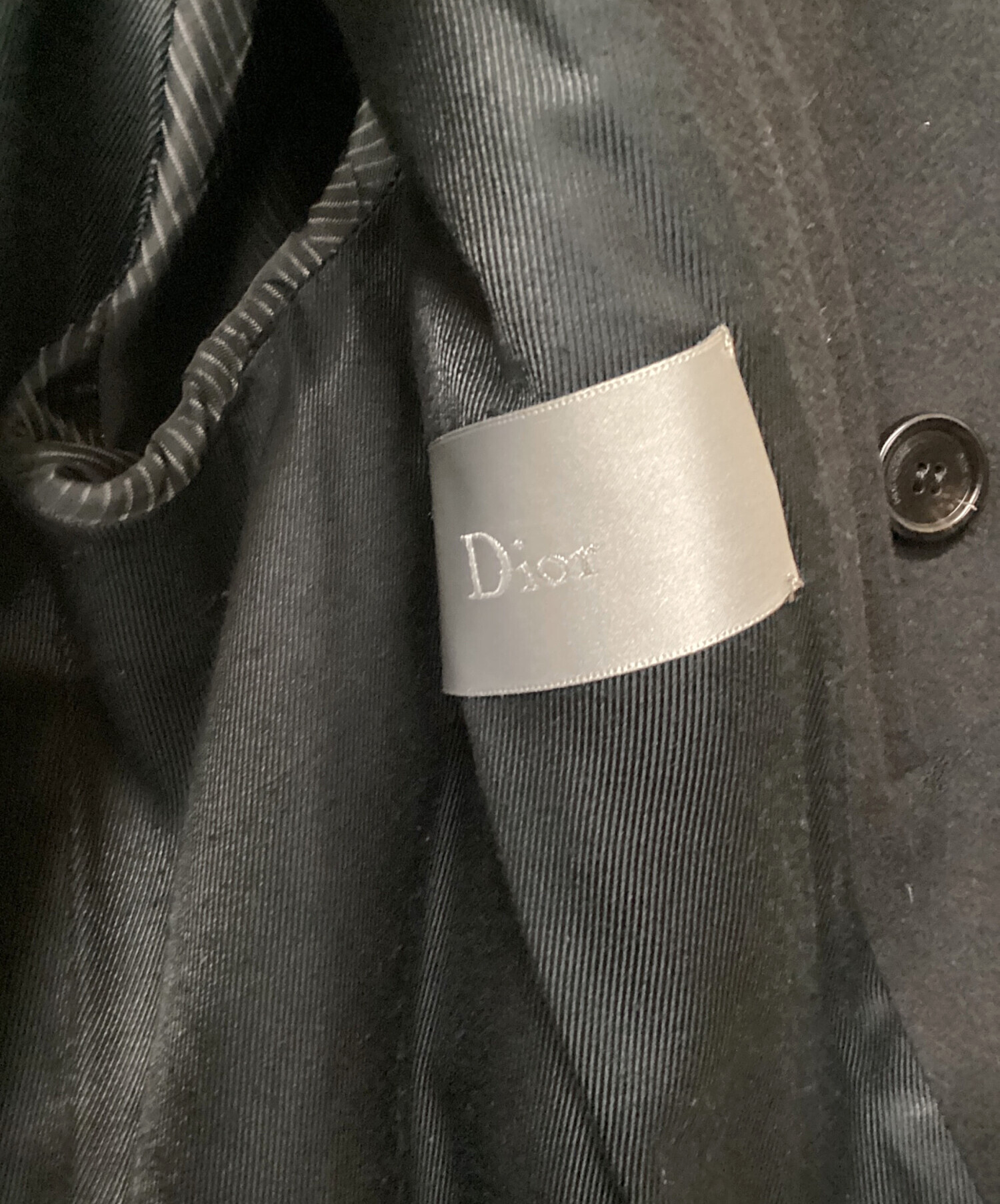 中古・古着通販】Dior (ディオール) チェスターコート ブラック サイズ 