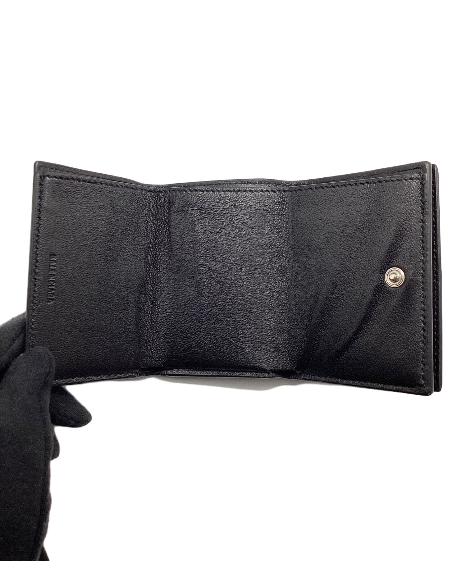 BALENCIAGA バレンシアガ / エブリデイコンパクトウォレット ブラック 中古・古着通販】BALENCIAGA (バレンシアガ) コンパクト