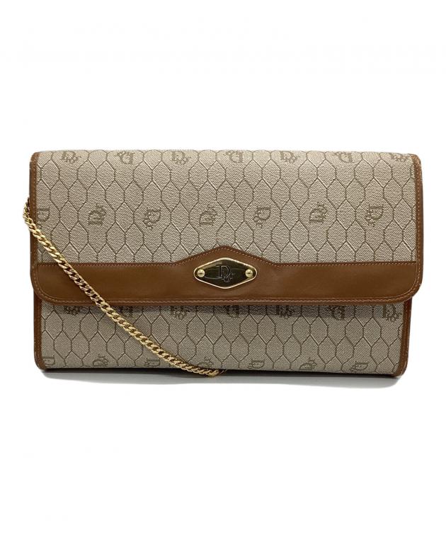クリスチャンディオール ショルダーバッグ チェーン ブラウン レザー 中古・古着通販】Christian Dior (クリスチャン ディオール) チェーン