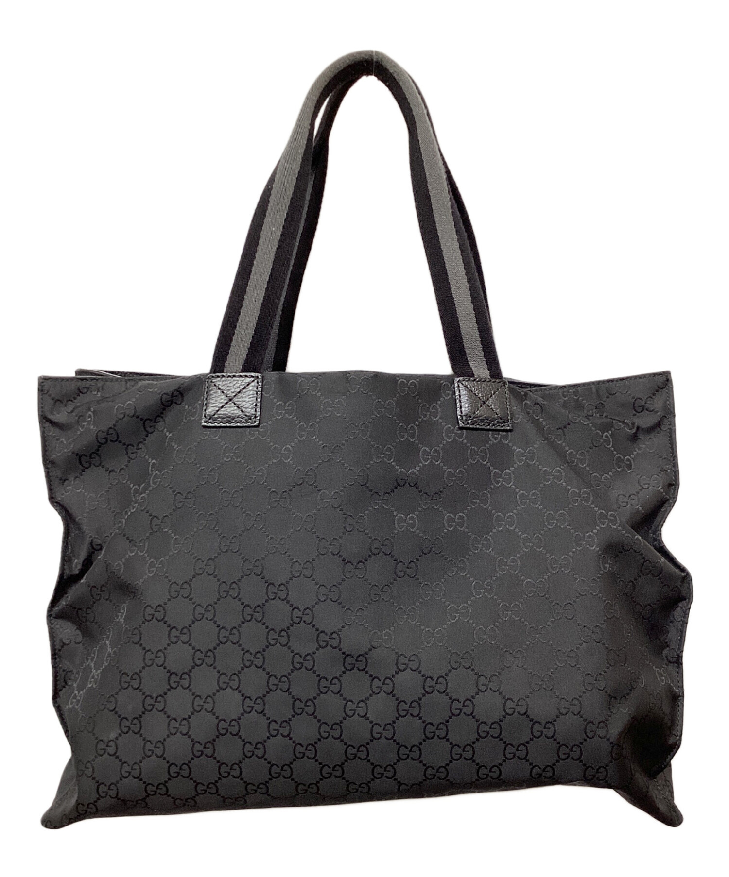 GUCCI 黒 ナイロン トートバッグ 中古・古着通販】GUCCI (グッチ) ナイロントートバッグ ブラック