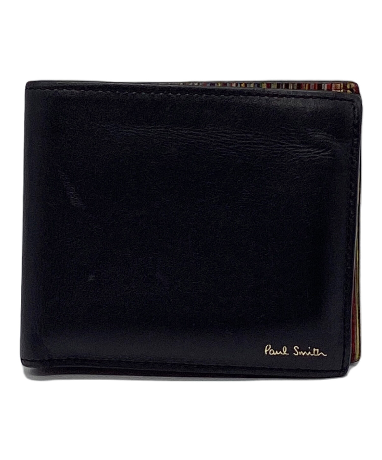 中古・古着通販】PAUL SMITH (ポールスミス) 3つ折り財布 ブラック 