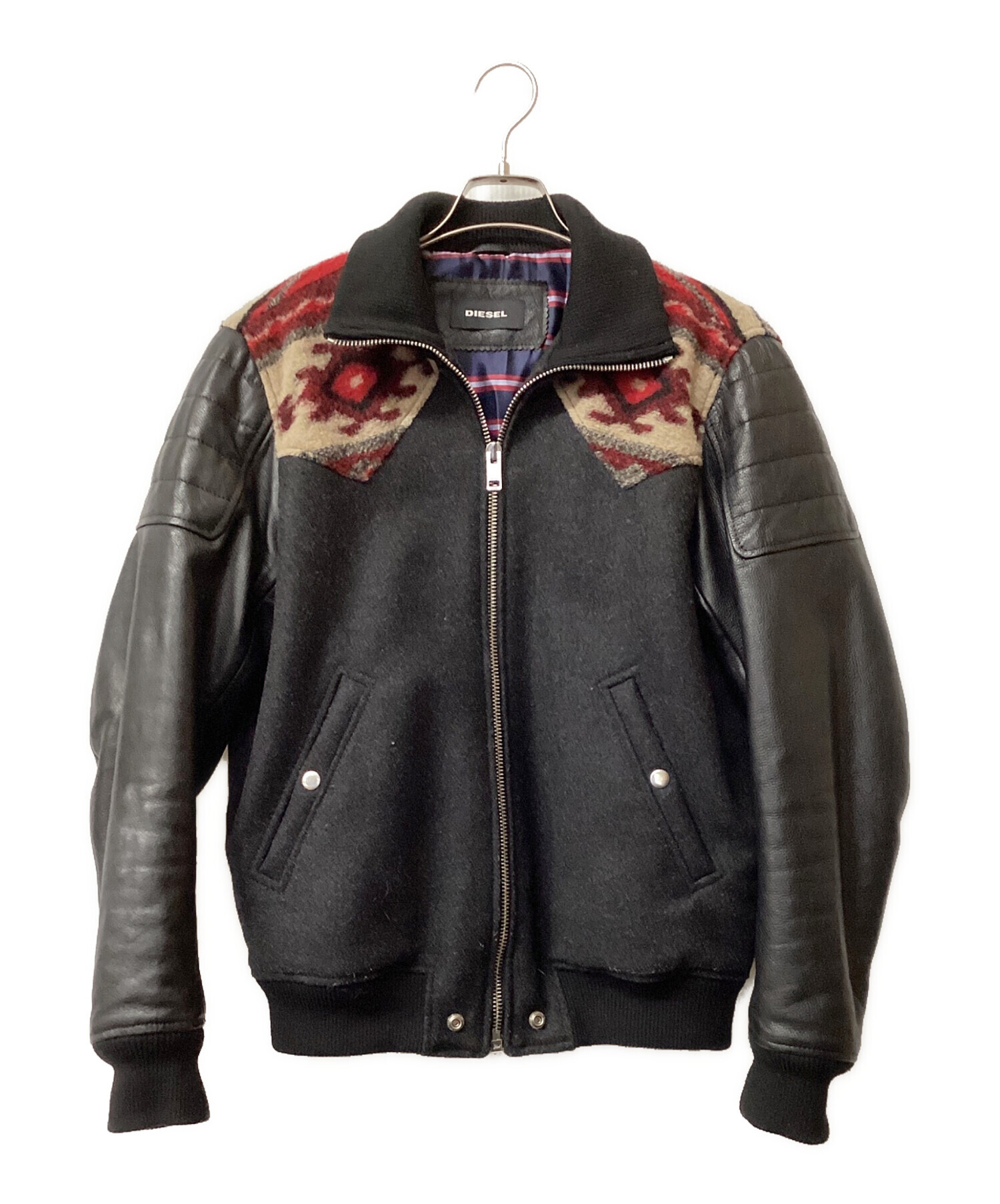 中古・古着通販】DIESEL (ディーゼル) スタジャン ブラック サイズ:M