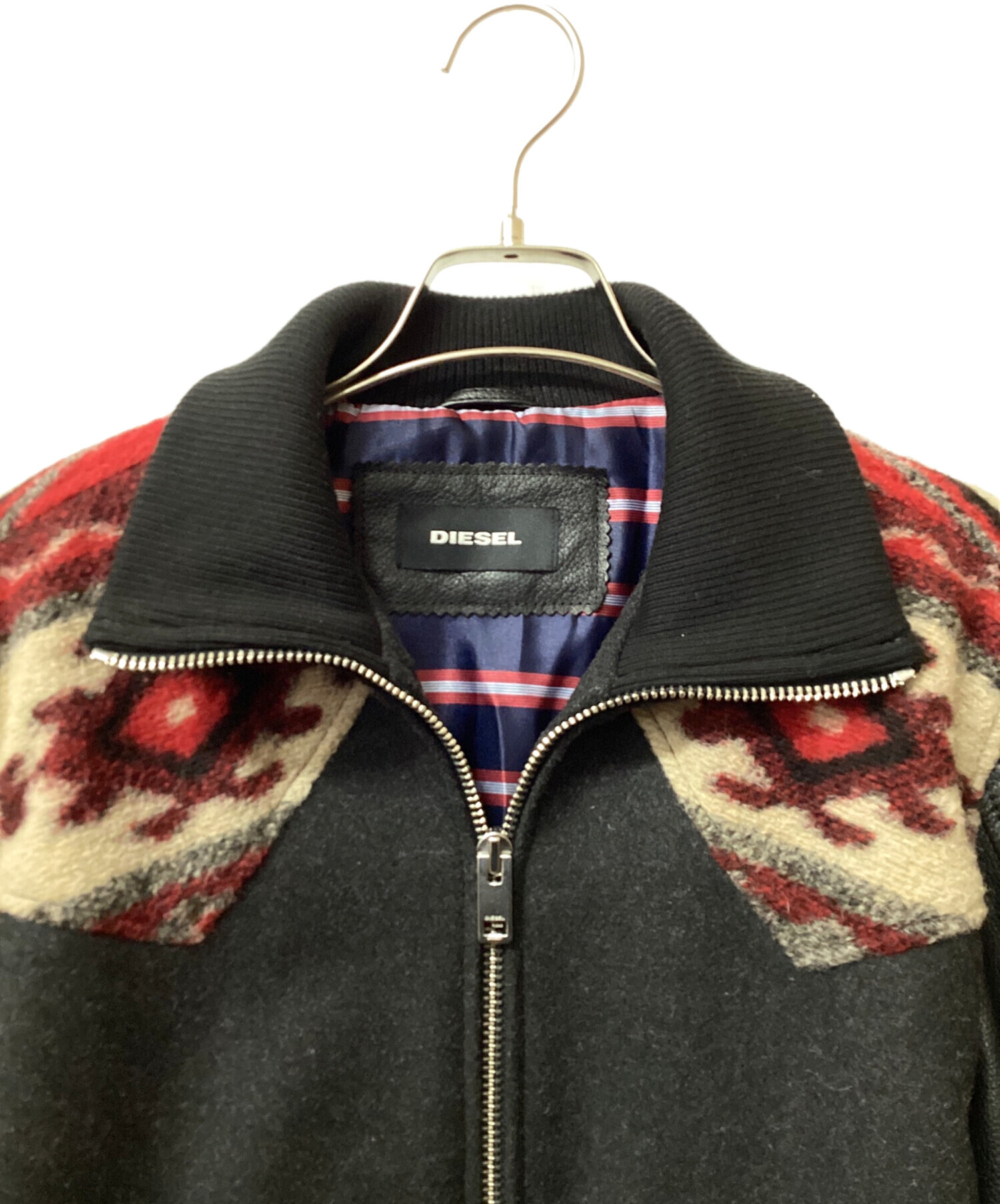 中古・古着通販】DIESEL (ディーゼル) スタジャン ブラック サイズ:M