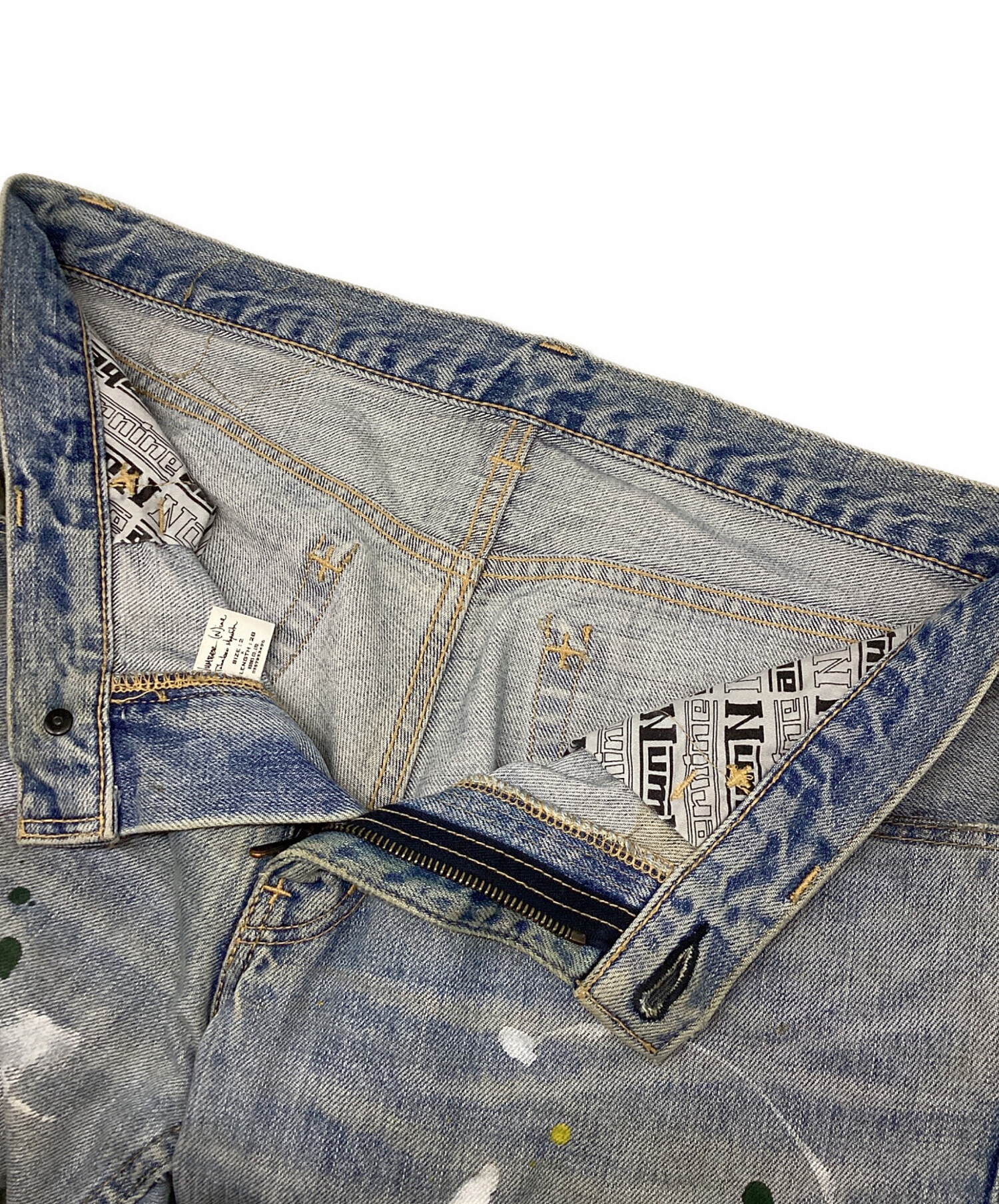 中古・古着通販】NUMBER (N)INE (ナンバーナイン) ペイント加工デニム