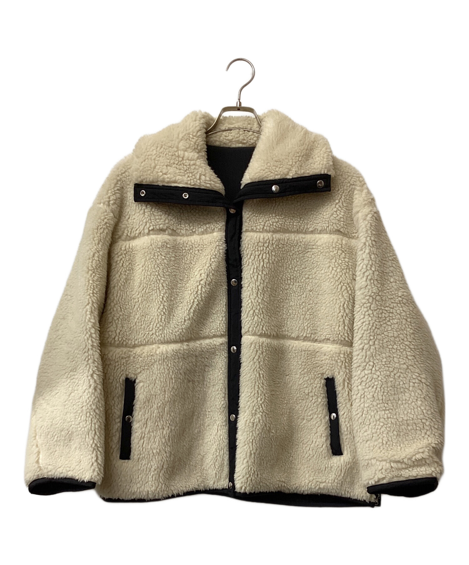 ★【試着のみ】ADAM ET ROPÉ ボンバージャケット Free ベージュ 中古・古着通販】Adam et Rope (アダム エ ロペ) アダム エ ロペ ボア