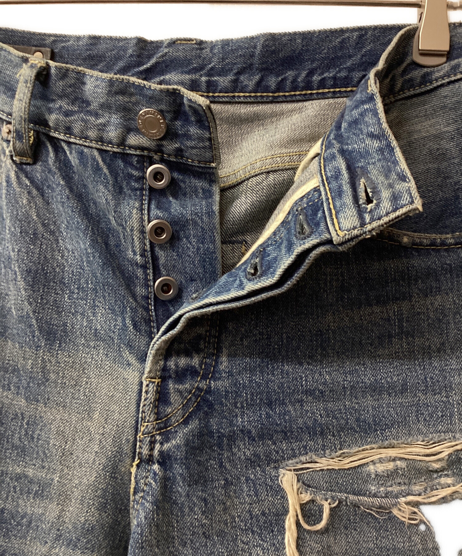 MINEDENIM / ボトム/1708-1003-85-302サイズ7 中古・古着通販】MINEDENIM (マインデニム) MINEDENIMダメージデニム