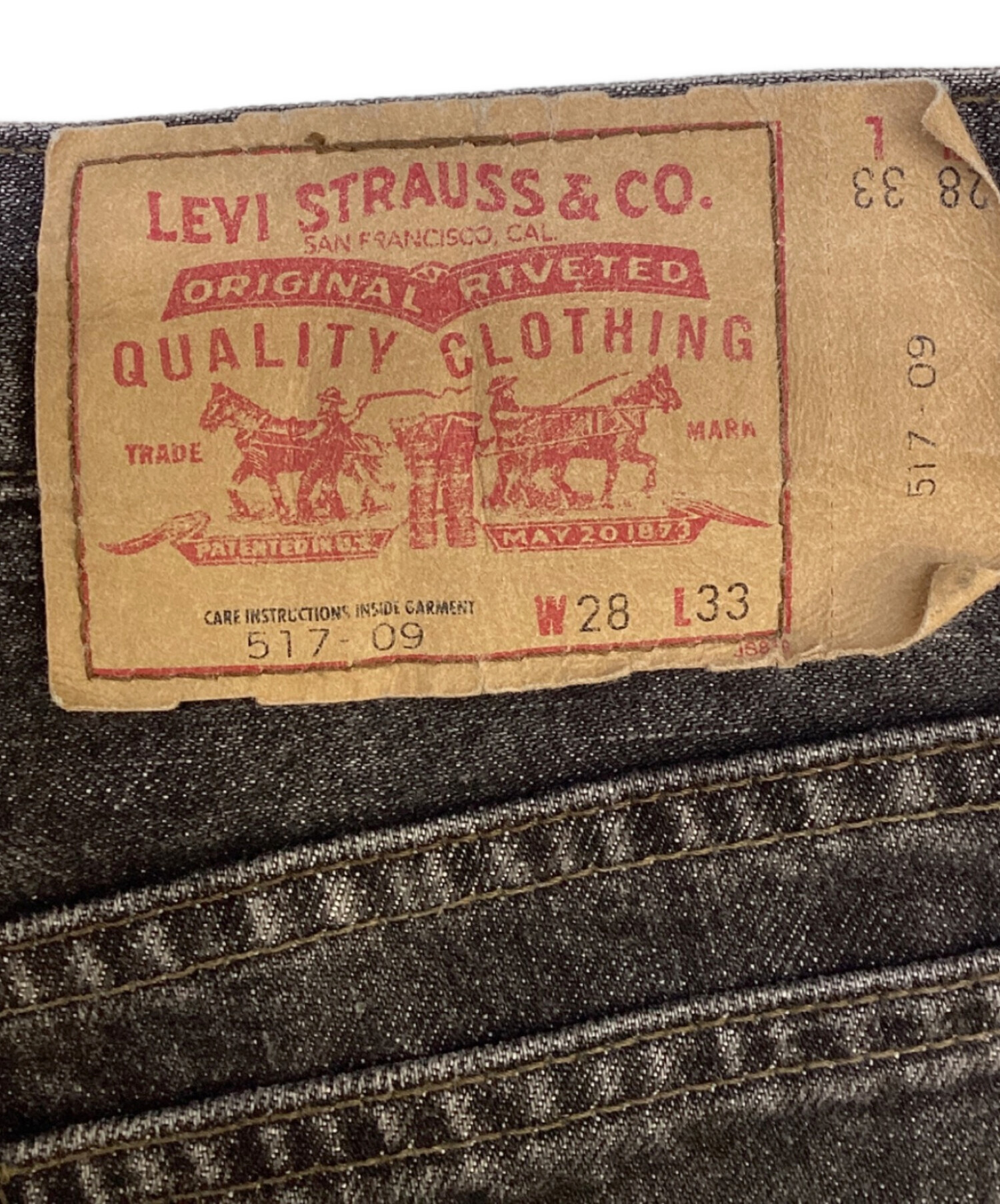 中古・古着通販】LEVI'S (リーバイス) デニムパンツ ブラック サイズ