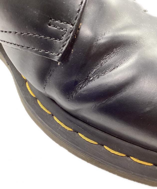 未使用品Dr. Martens 黒 レザー チャンキーヒール3ホールUK6 中古・古着通販】Dr.Martens (ドクターマーチン) 3ホールブーツ