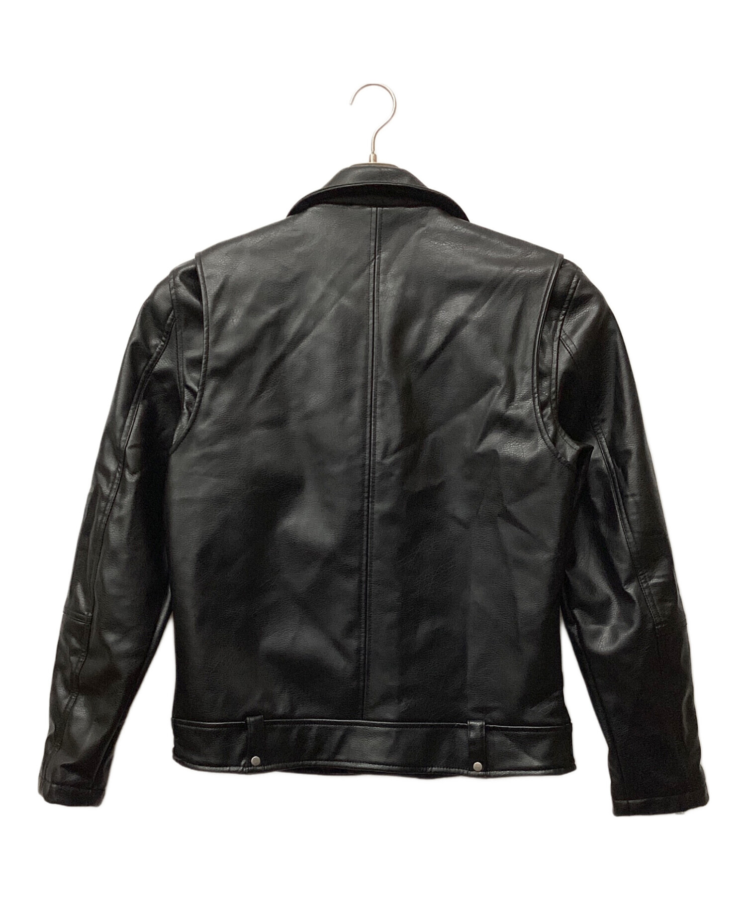 中古・古着通販】ZARA (ザラ) ダブルライダースジャケット ブラック