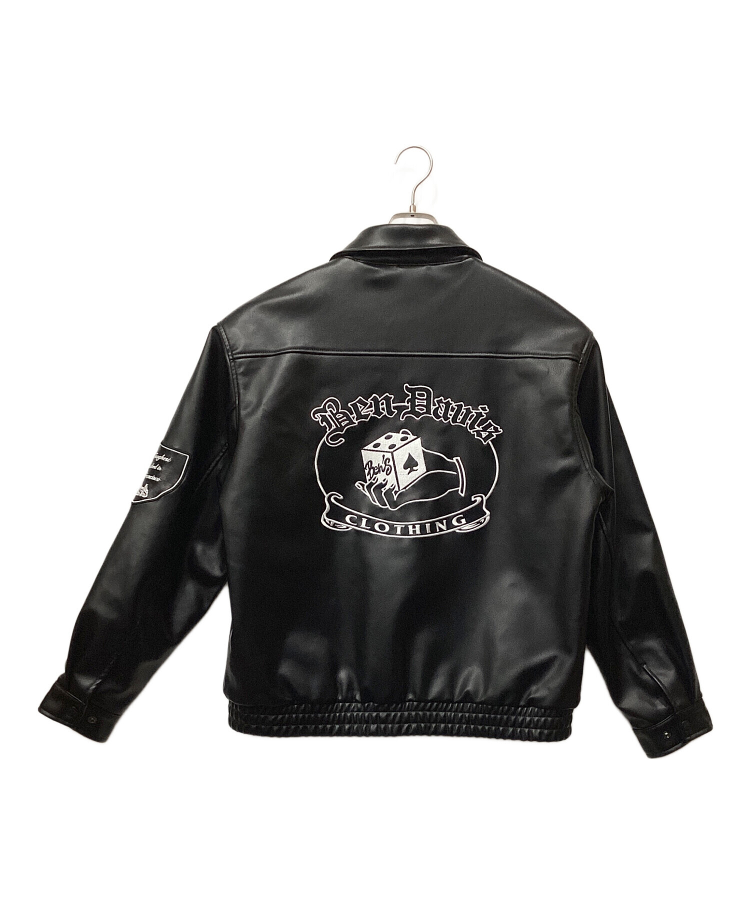 Ben Davis 黒レザージャケット 中古・古着通販】BEN DAVIS (ベンデイビス) フェイクレザージャケット