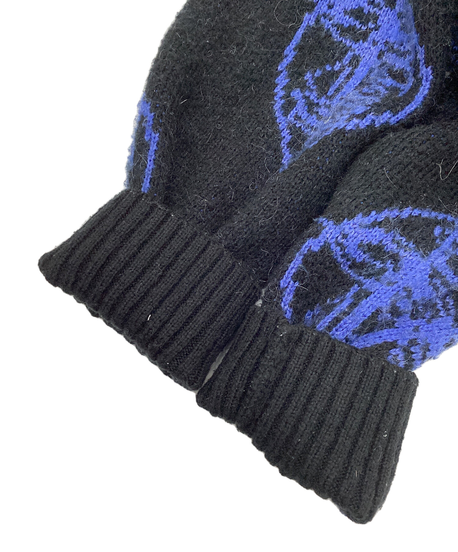 中古・古着通販】stussy (ステューシー) 総柄カーディガン ブラック 