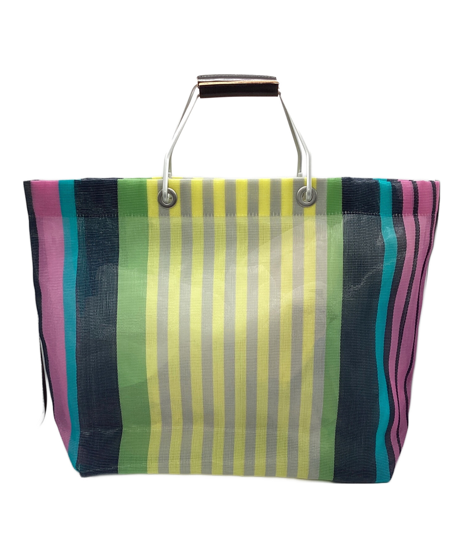 ★MARNI♬マルチカラーメッシュトートバッグ★used美品 中古・古着通販】MARNI (マルニ) トートバッグ フラワーカフェ マルチ